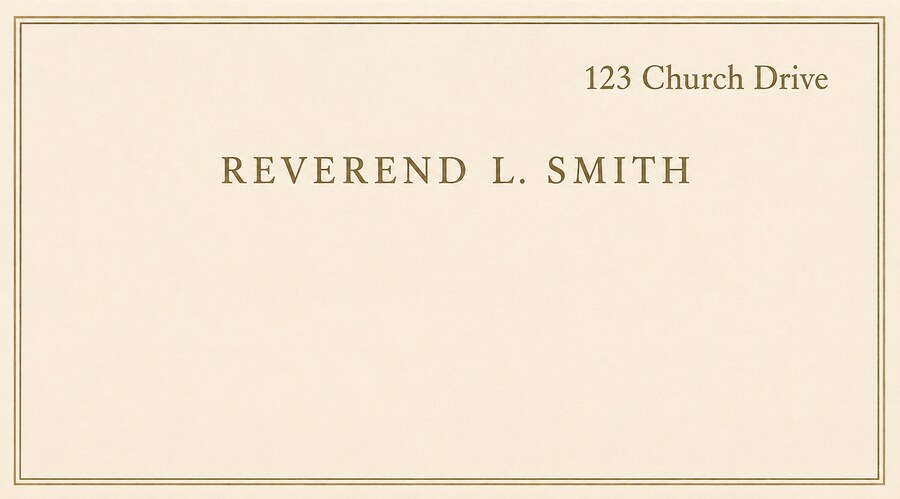 Clerical message card