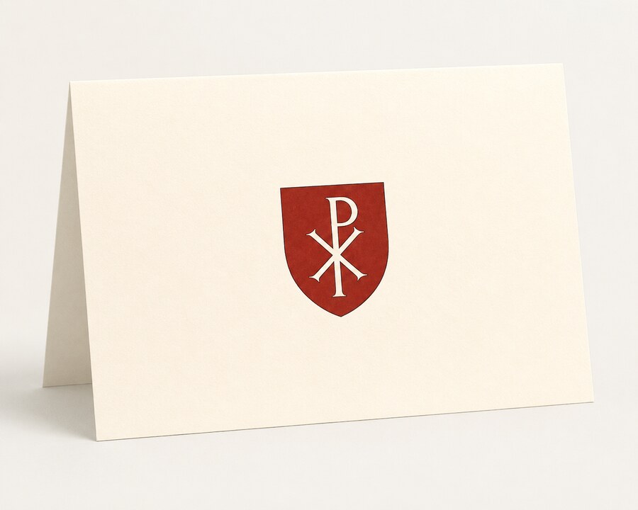 Folded informal stationery card
