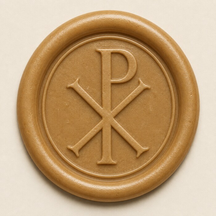 Minor wax seal in natural wax